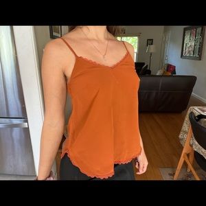 Anthropologie Orange Blouse/Tank Top